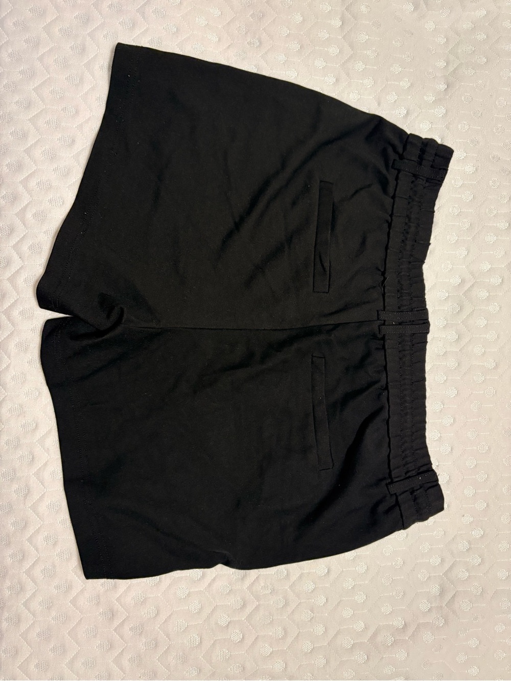 Only Black Elastic-Waist Athletic Shorts